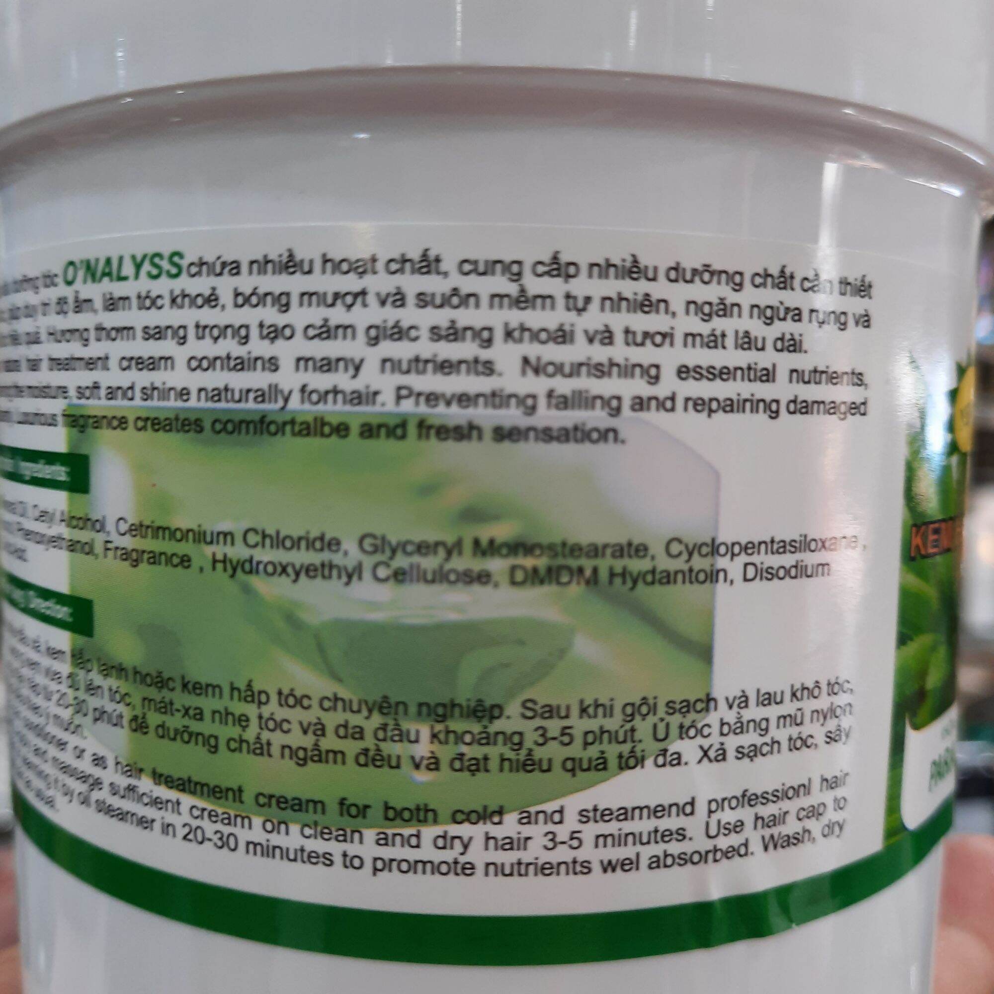 Kem Hấp Dầu O'nalyss Dưỡng Chất Nha Đam 500g