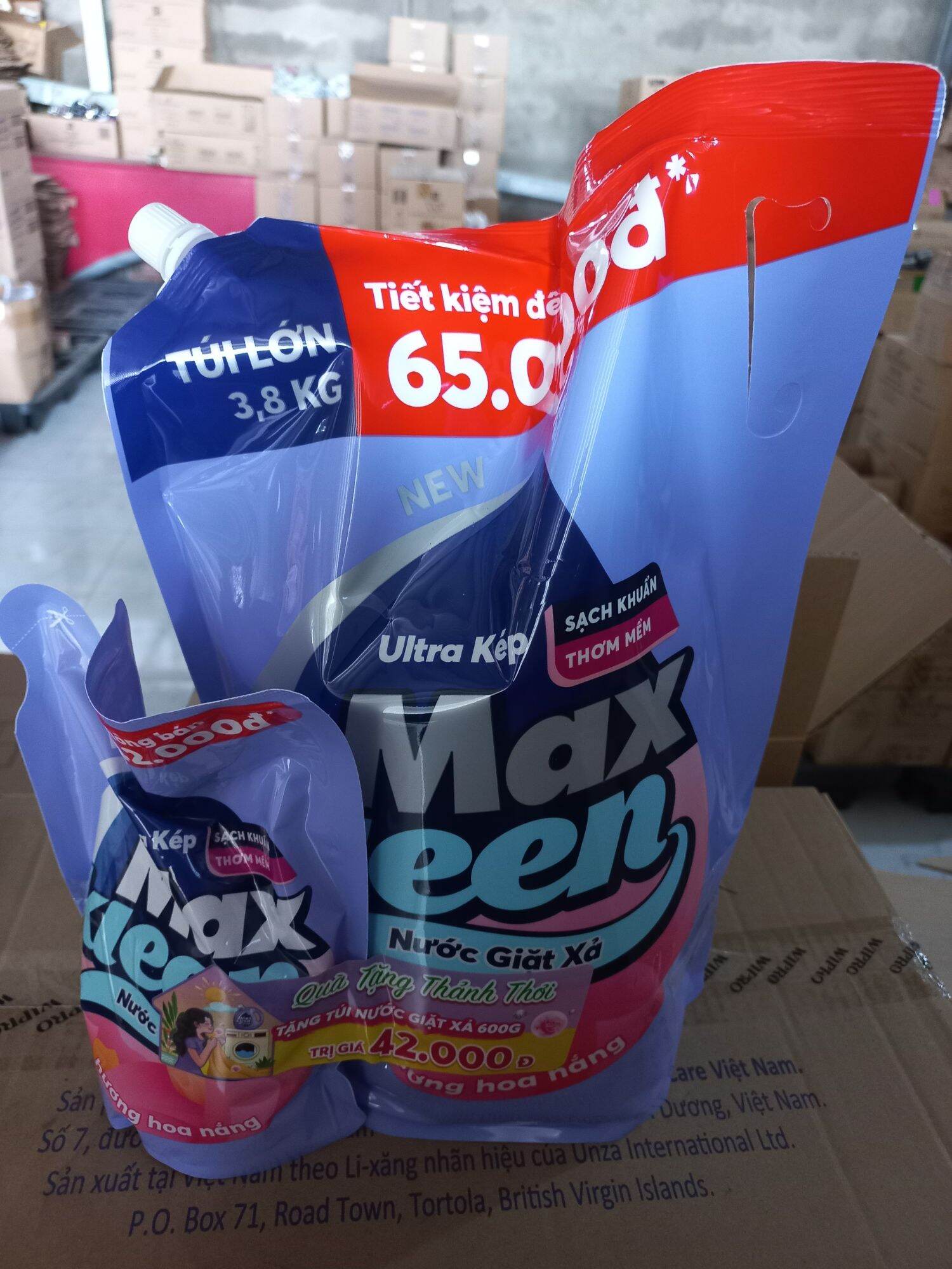 Nước giặt xả Maxkleen 3,8kg hương hoa nắng
