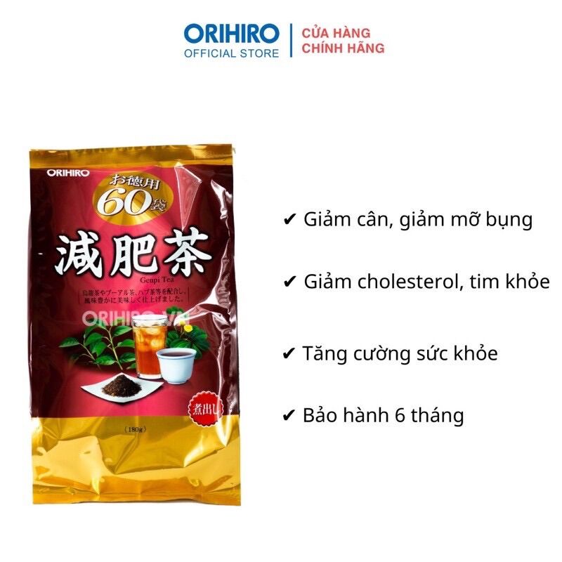 Trà tiêu mỡ Genpi Nhật Bản 60 gói
