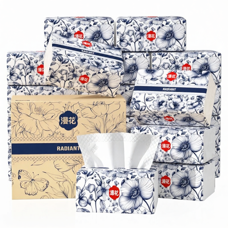 Vải Nhung 4 Lớp Dày Mềm Mại Dùng Trong Gia Đình Khăn Giấy Vệ Sinh Dùng Một Lần Khăn Giấy Ăn Uống Khăn Giấy Dùng Một Lần