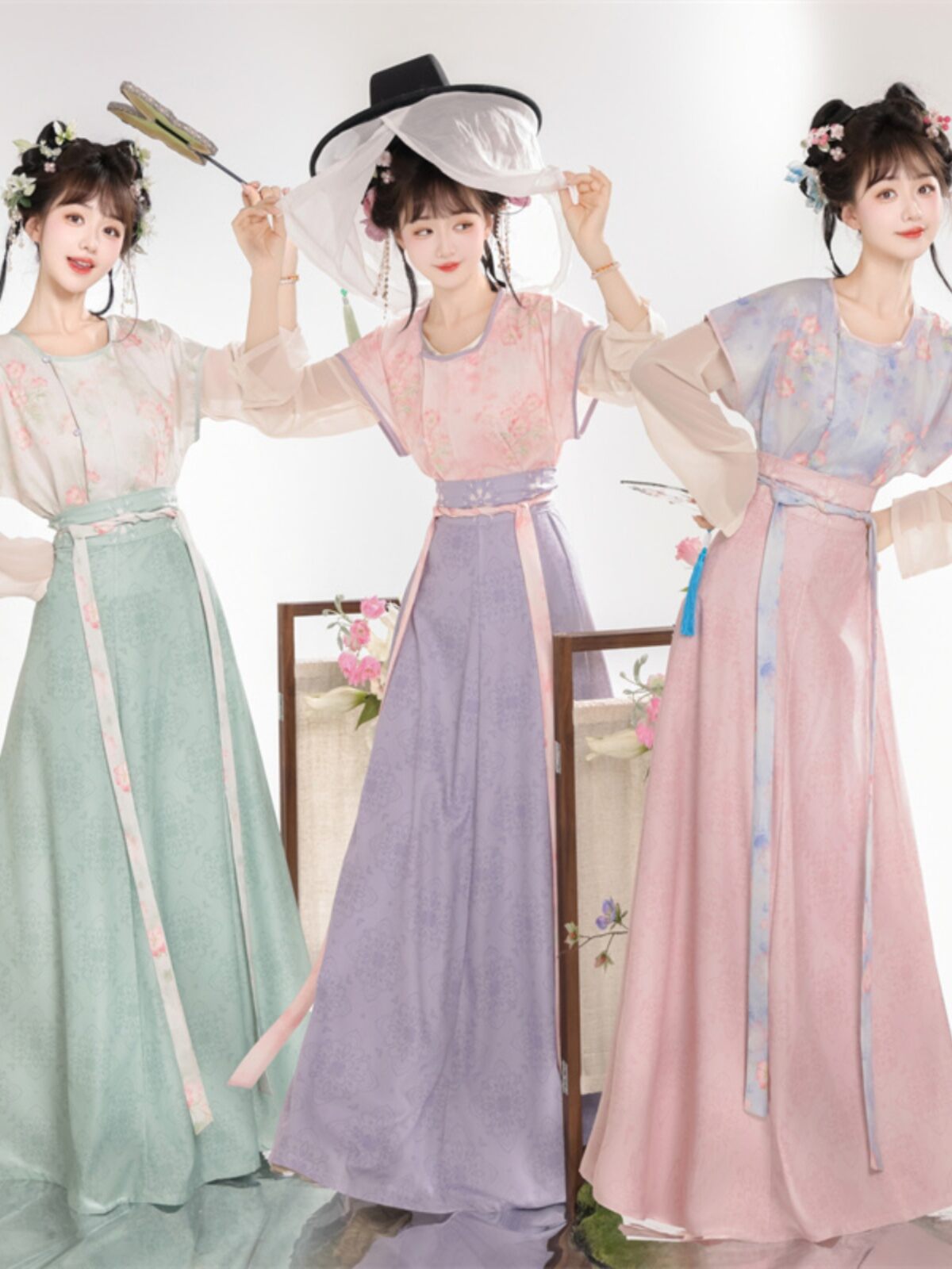 Áo Dài In Hình Phong Cách Đường Đai Tròn