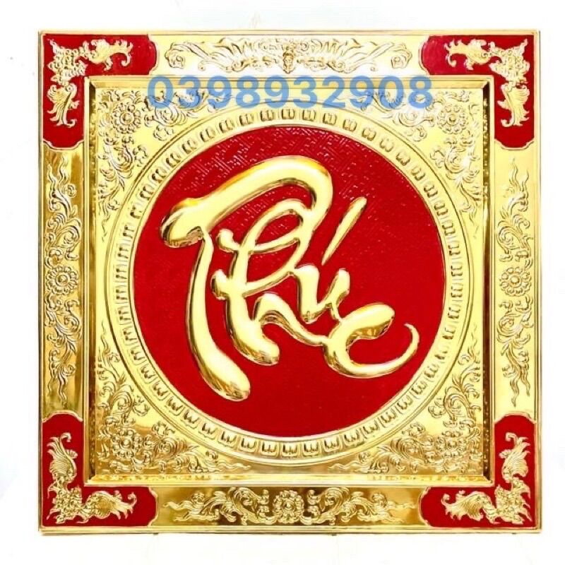 Tranh chữ phúc đo 55 x 55 cm