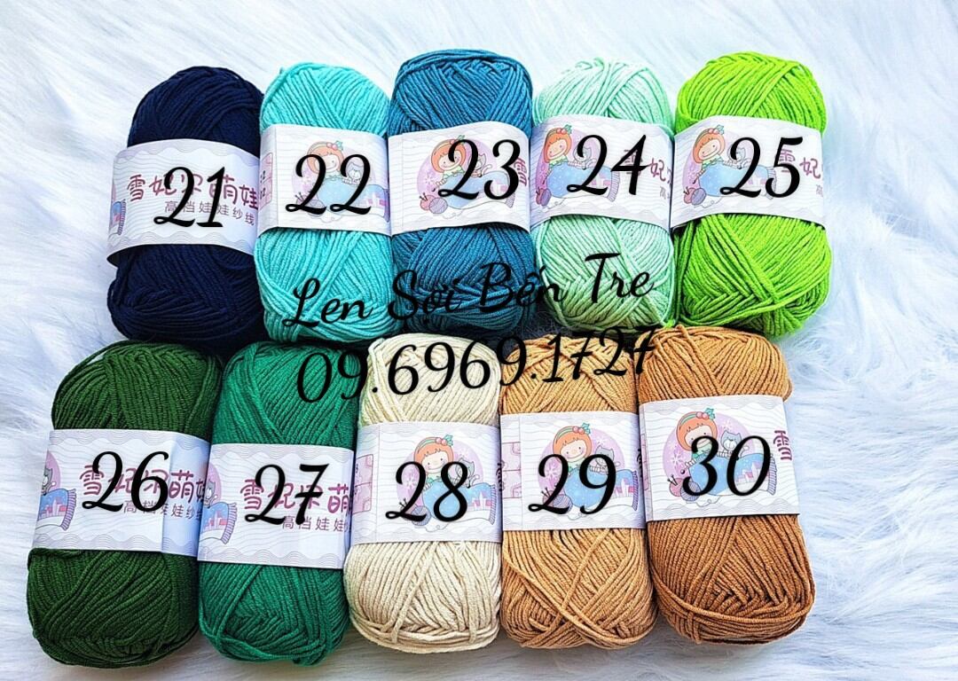 Len BaBy Yarn Loại 1 40gam sợi 1.5mm