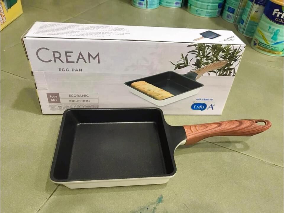 Chảo vuông chiên trứng đày từ Ecoramic 18 cm