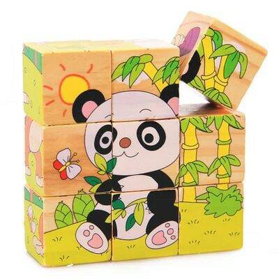 Tranh ghép 3D 6 mặt 9 mảnh cho bé phát triển trí tuệ