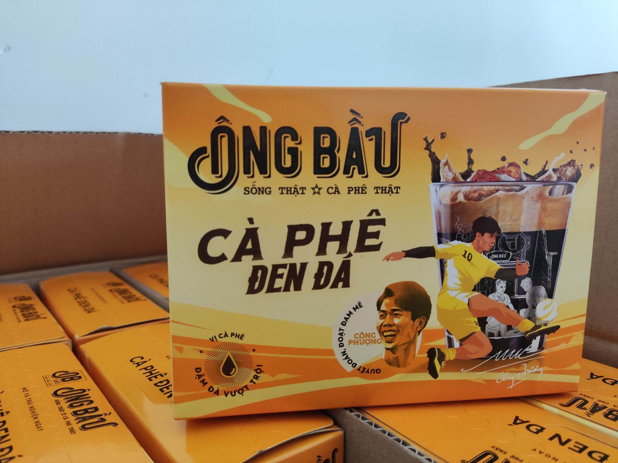Cà phê Ông bầu hoà tan đen đá 10 gói x 14g ( HSD 02/2023)