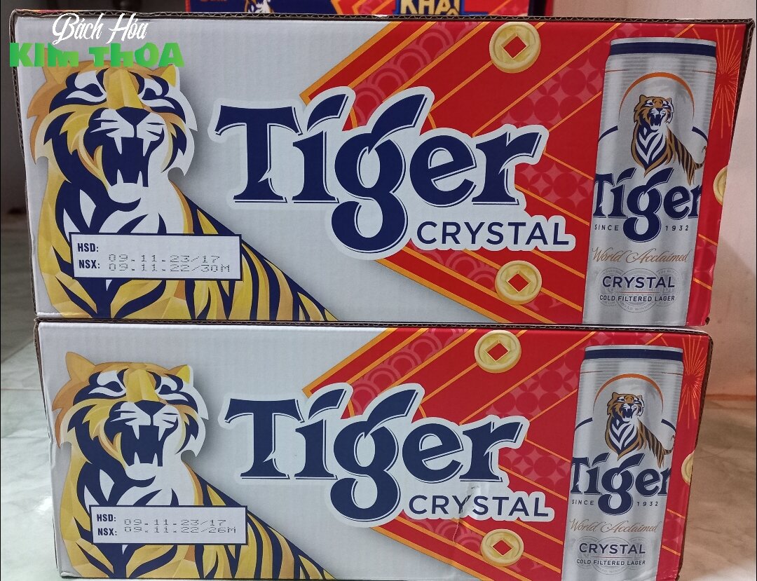 Thùng 24 lon bia Tiger Crystal 330ml