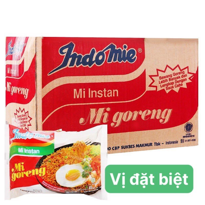 1 thùng 40 gói mì trộn indomie đủ vị