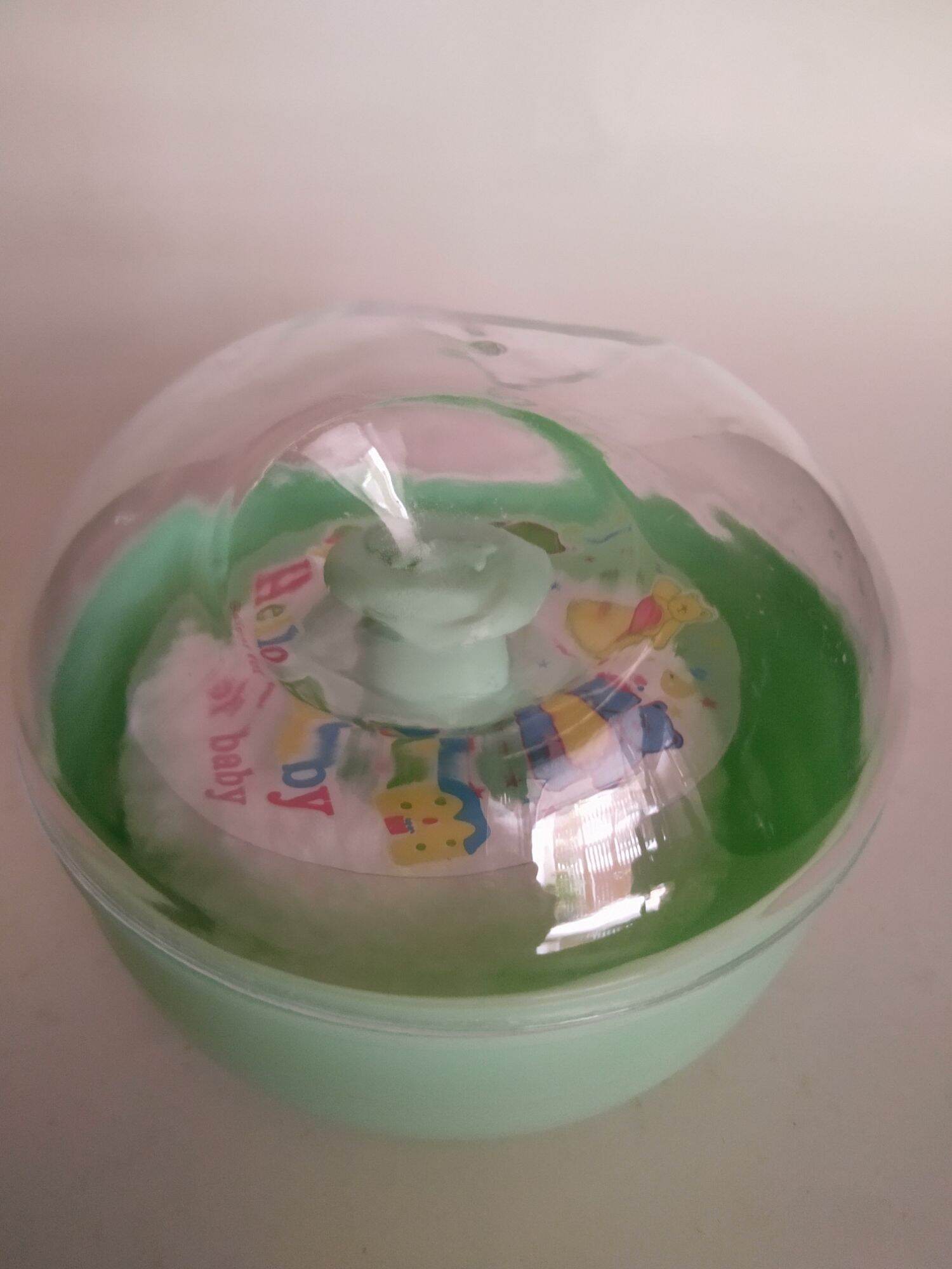 Bông thoa phấn em bé hiệu hello baby.