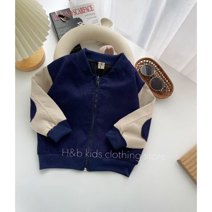 Áo khoác bomber 2 lớp bé trai 10-20kg