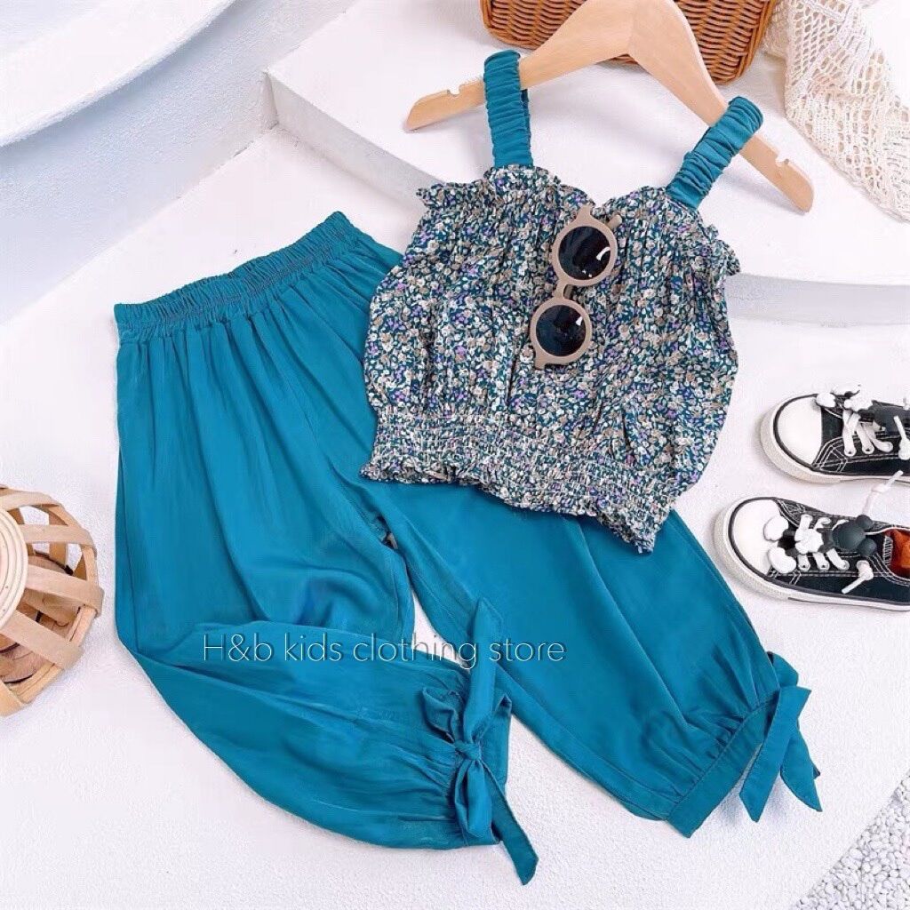 Set 2s quần đũi nơ cho bé gái