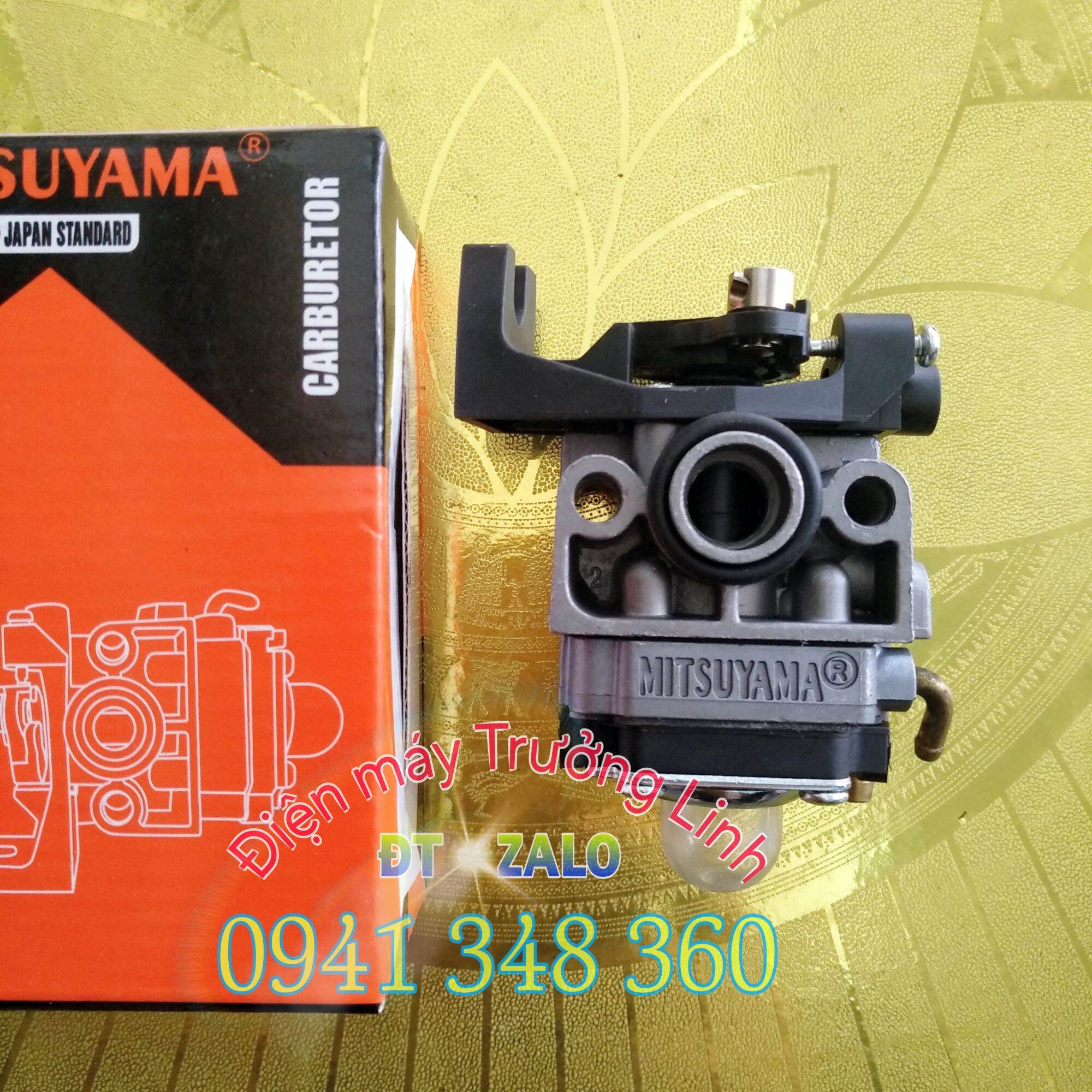 Chế hoà khí, bình xăng con mitsuyama chính hãng thay thế cho máy cắt cỏ honda GX35, GX25