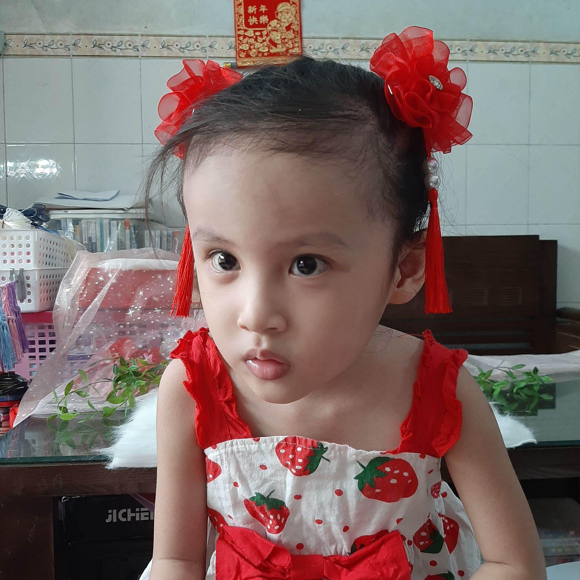 Set 2 kẹp tóc trung hoa cho bé