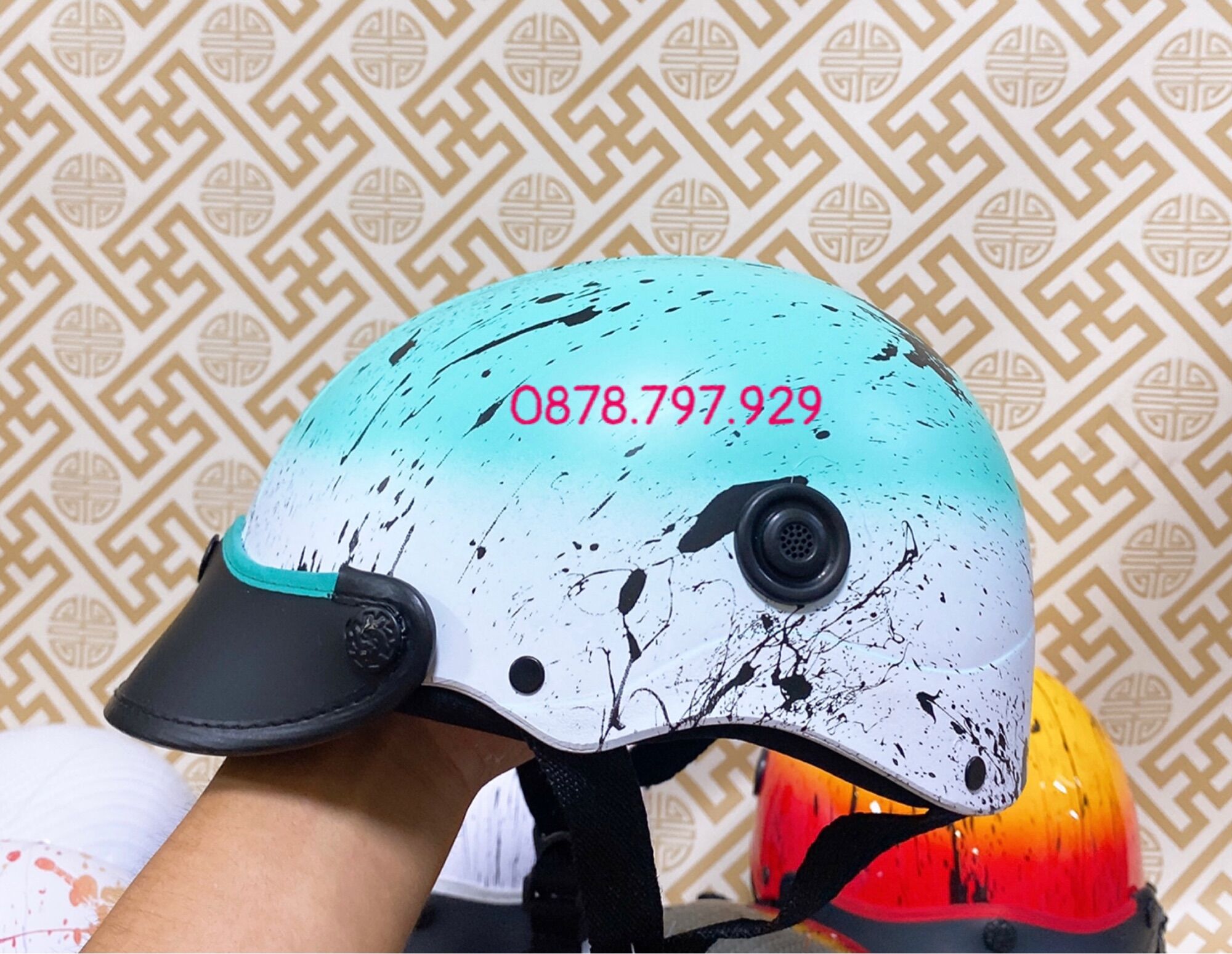 Nón Bảo Hiểm Sơn Carbon 3D Cao Cấp ( hình+ video shop tự chụp)