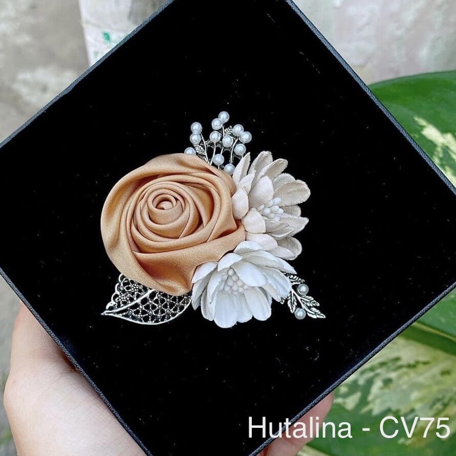 Hoa cài áo handmade cv75 - hutalina