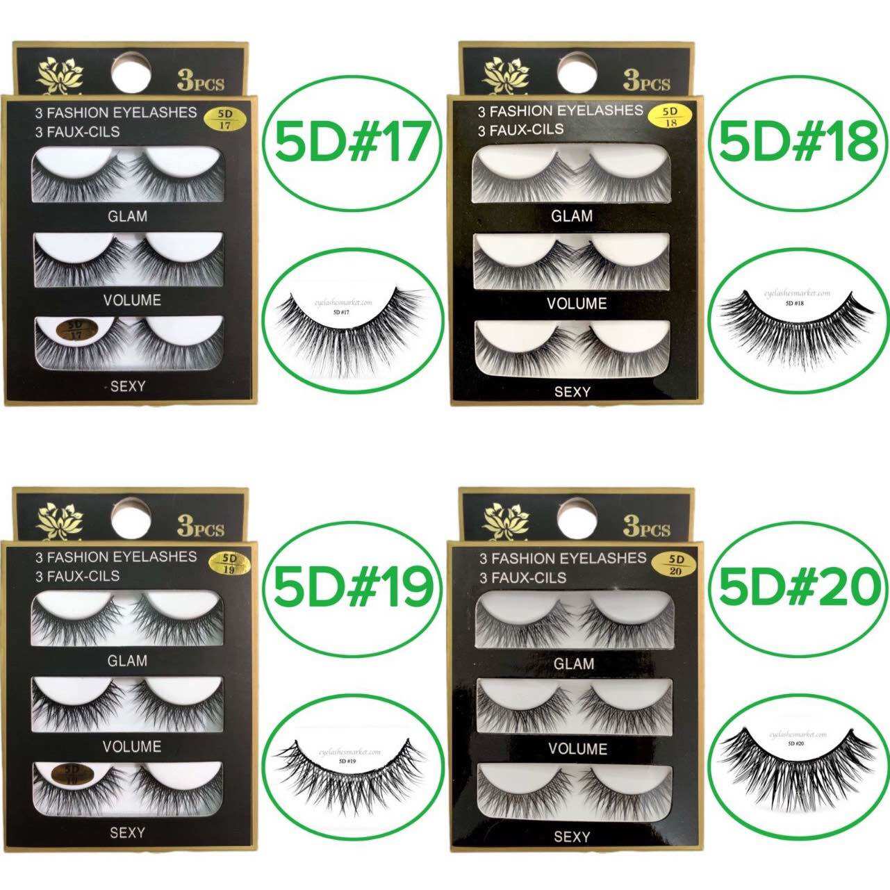 Mi chồn, Lông mi giả chồn 3D, 5D (từ #17 đến #33)