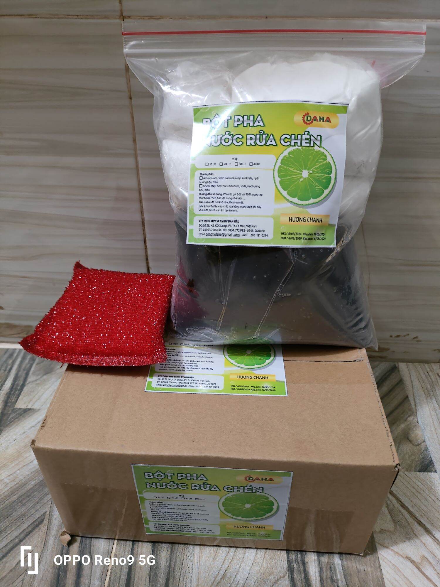 Bột pha nước rửa chén 10l Las tặng 1 cước rửa