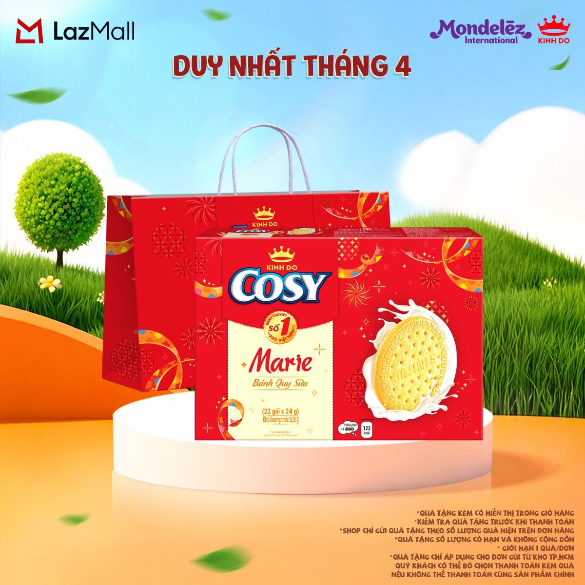 [CÓ TÚI GIẤY] Bánh quy sữa Cosy Marie Tết, hộp quà Tết 528g