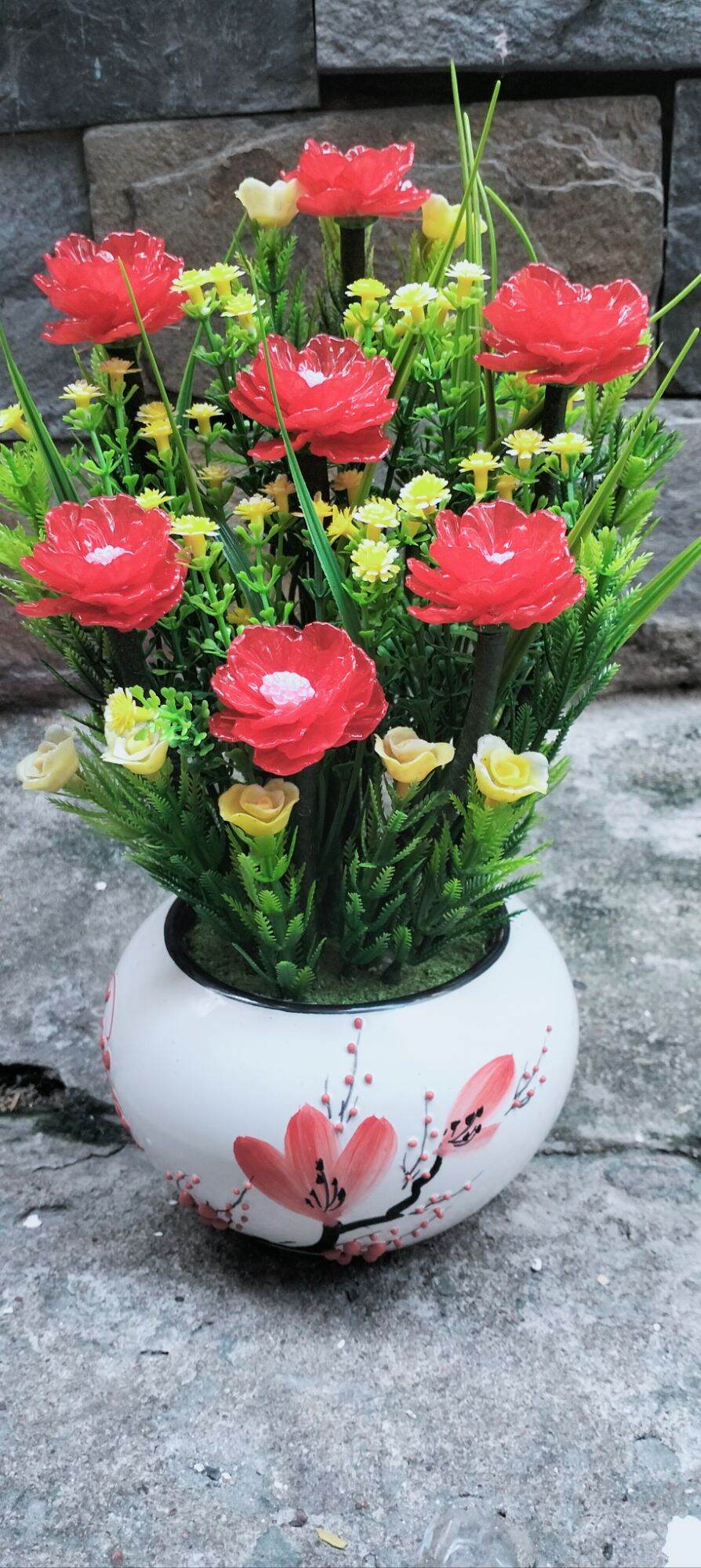Chậu hoa hồng pha lê size 27cm