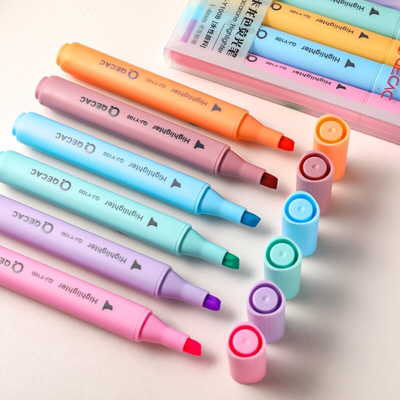 🌸Set 6 bút highlight màu sắc morandi macaron dễ thương🌸