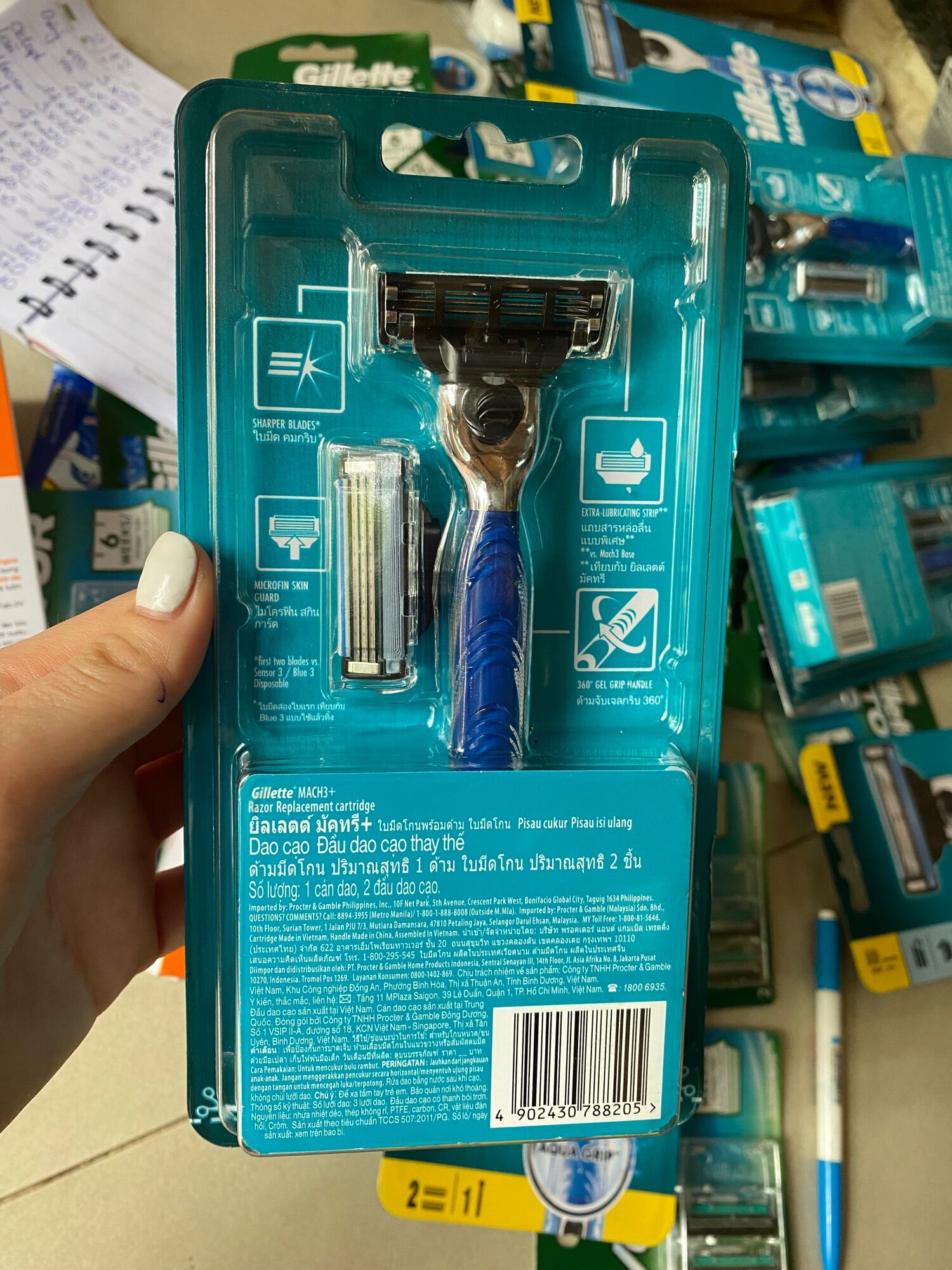 Bộ cán dao cạo râu gillette mach3