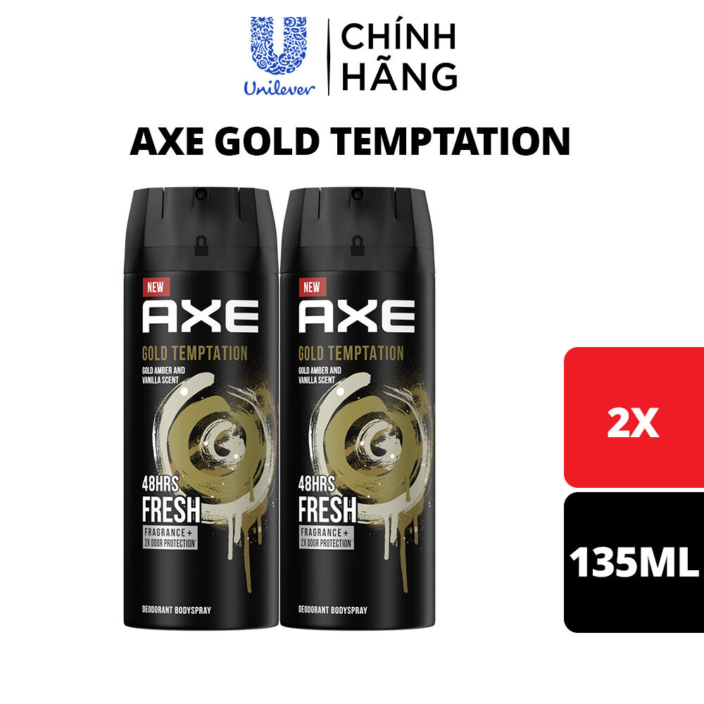 Combo 2 Xịt khử mùi Axe hương nước hoa dành cho nam 135ml body mist toàn thân