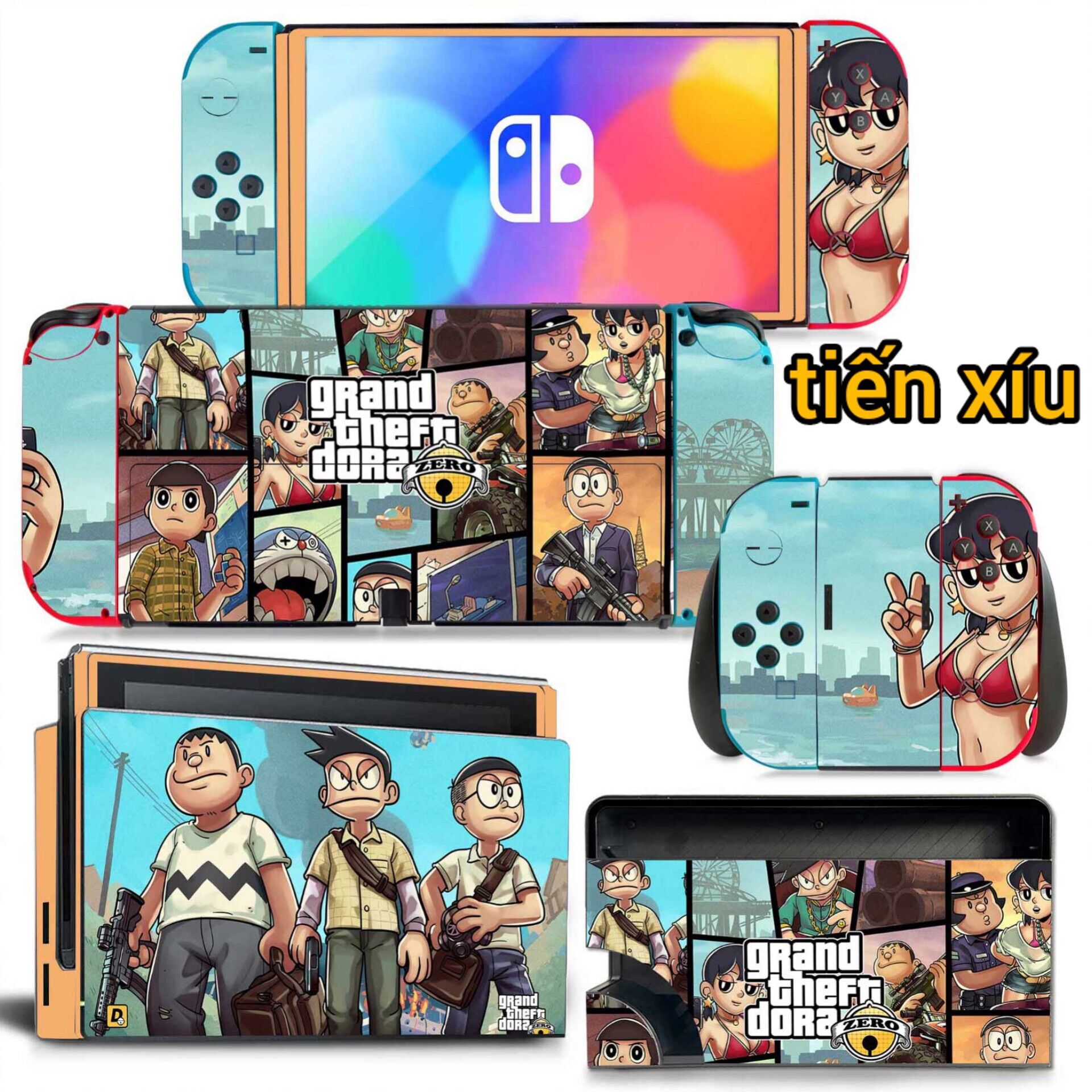 dán Skin máy nintendo Switch Oled và dock xuất hình nintendo switch oled