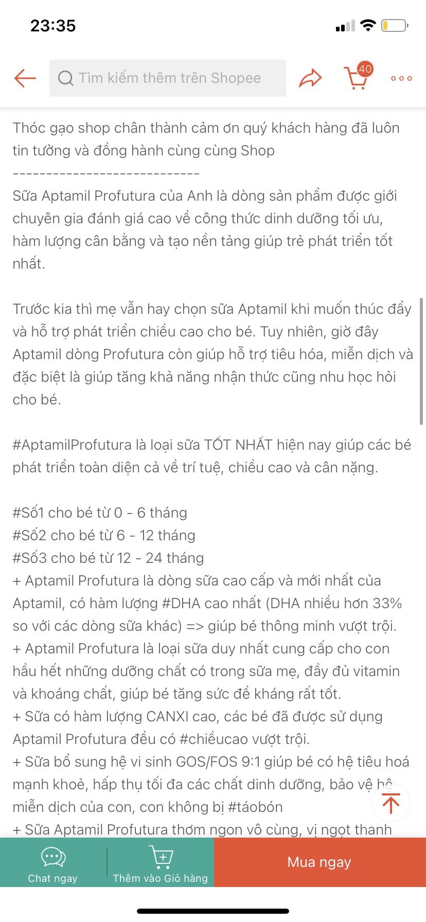 Sữa bột Aptamil Profutura UK 800gr đủ số 1 2 3 (aptamil anh)