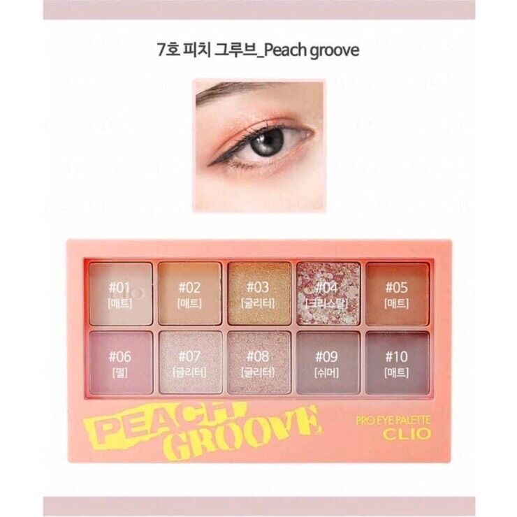 Phấn mắt clio palette peach grovee