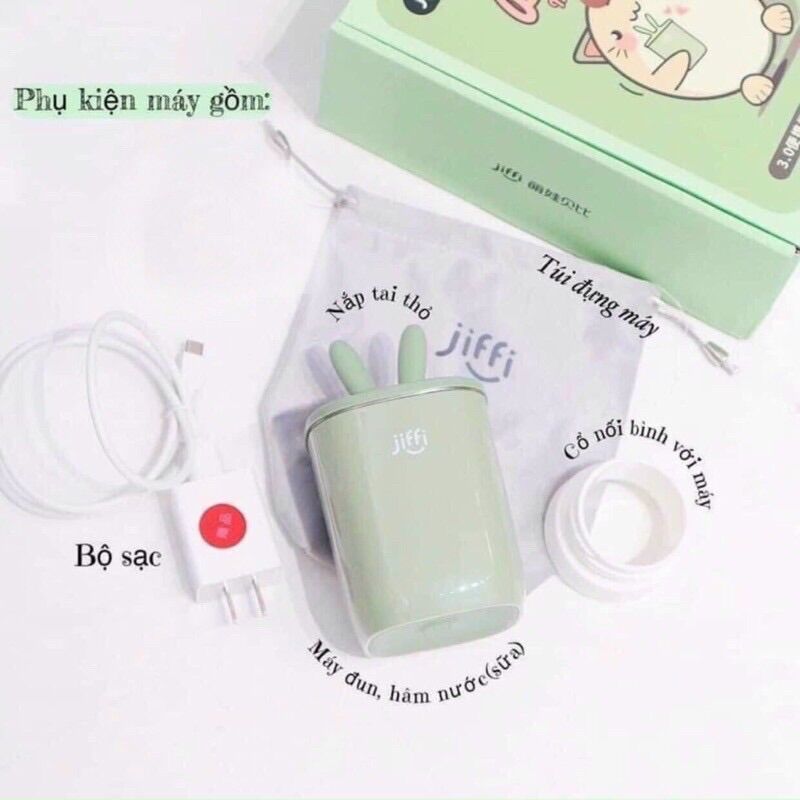 Máy Hâm Sữa Không Dây Cầm Tay JIFFI 3.0( Bảo hành 12 tháng)