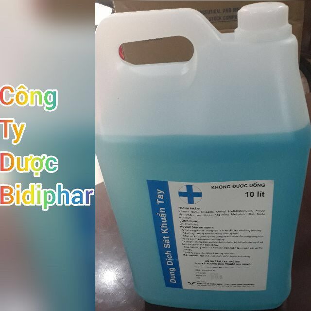 Dung dịch sát khuẩn tay nhanh  Bidiphar can 10 lít