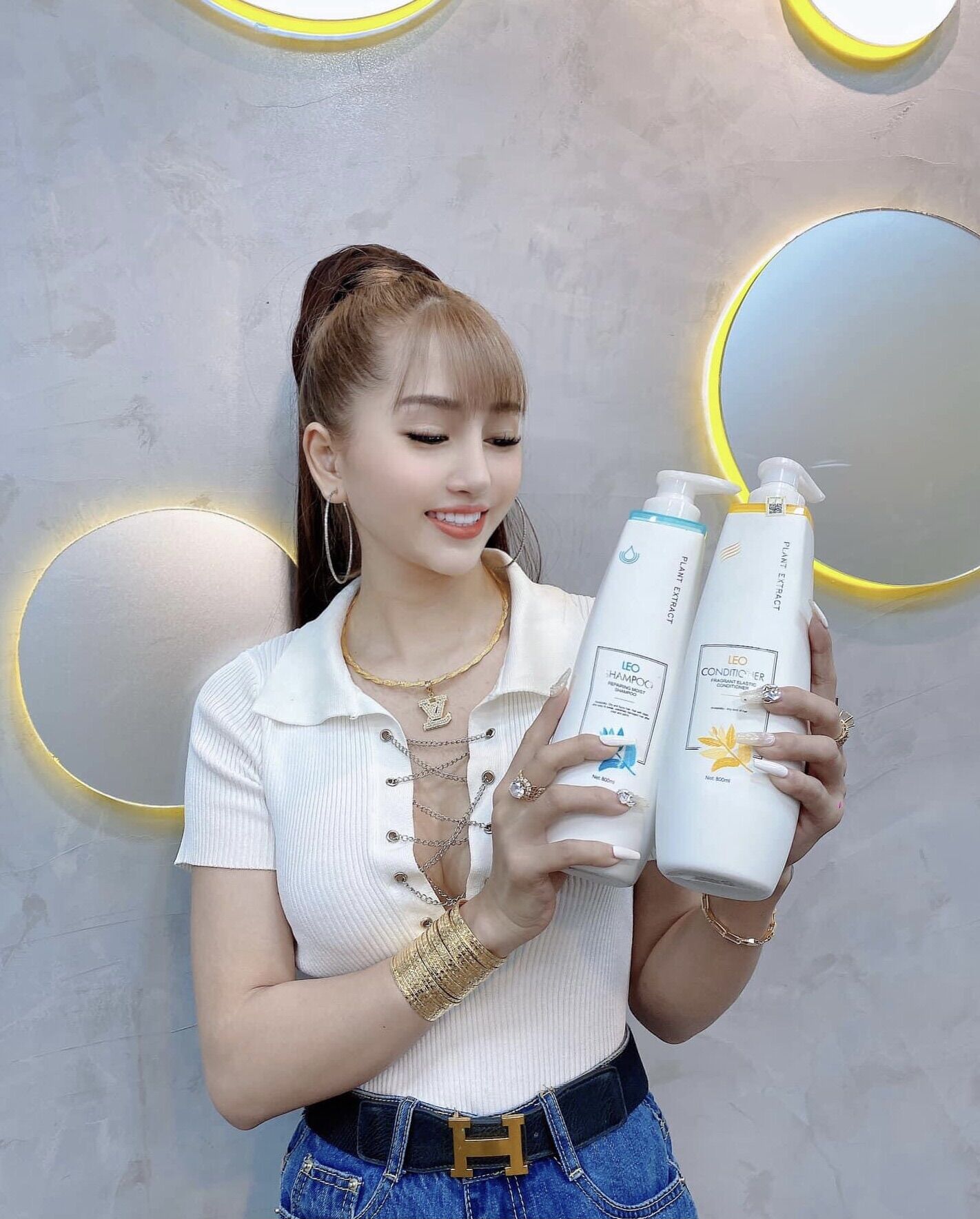 Cặp dầu gội xả phục hồi tóc LEO PROSEE 800ml