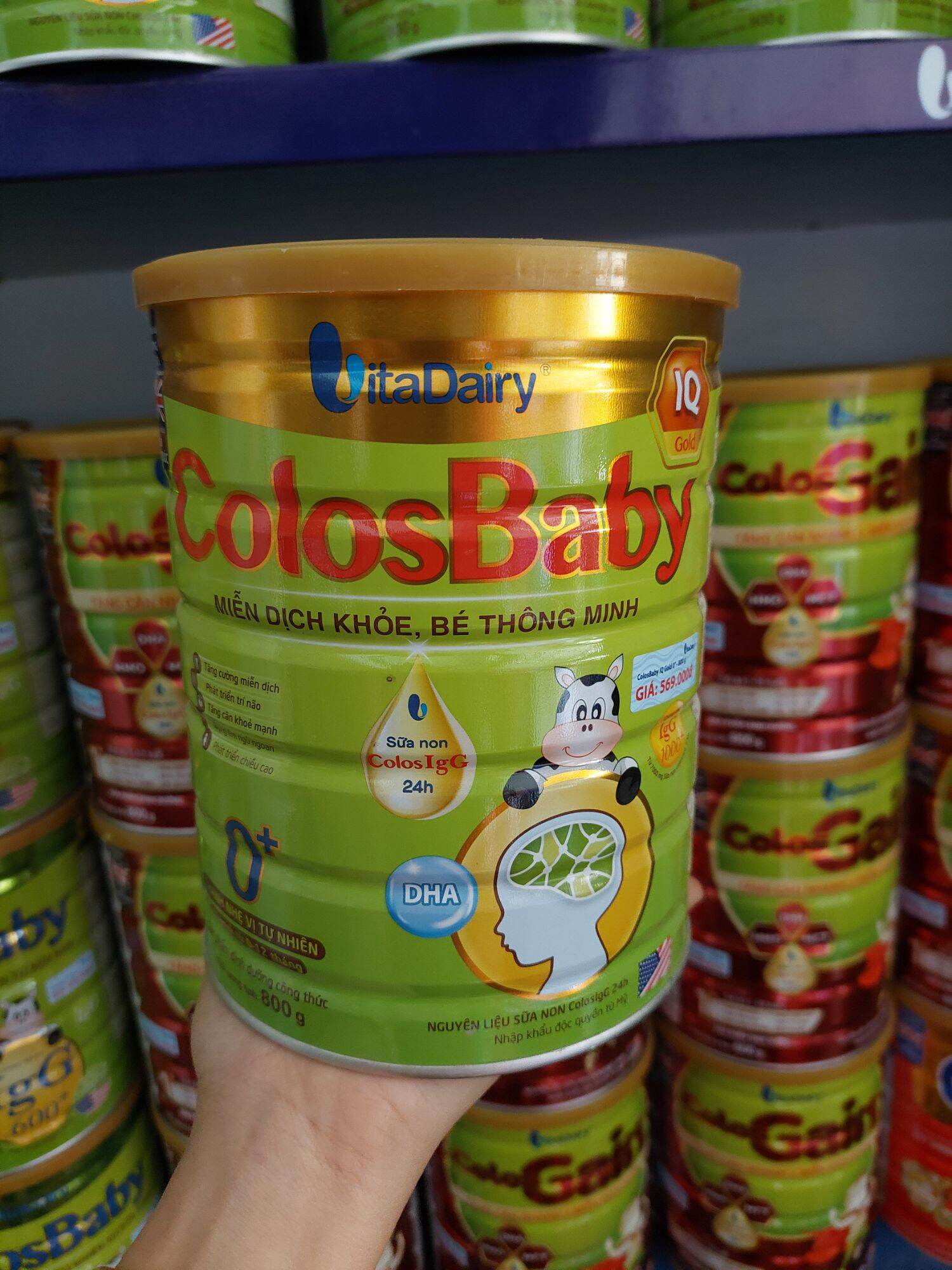 Sữa bột colosbaby iq 0+ dàn cho bé từ 0-12 tháng