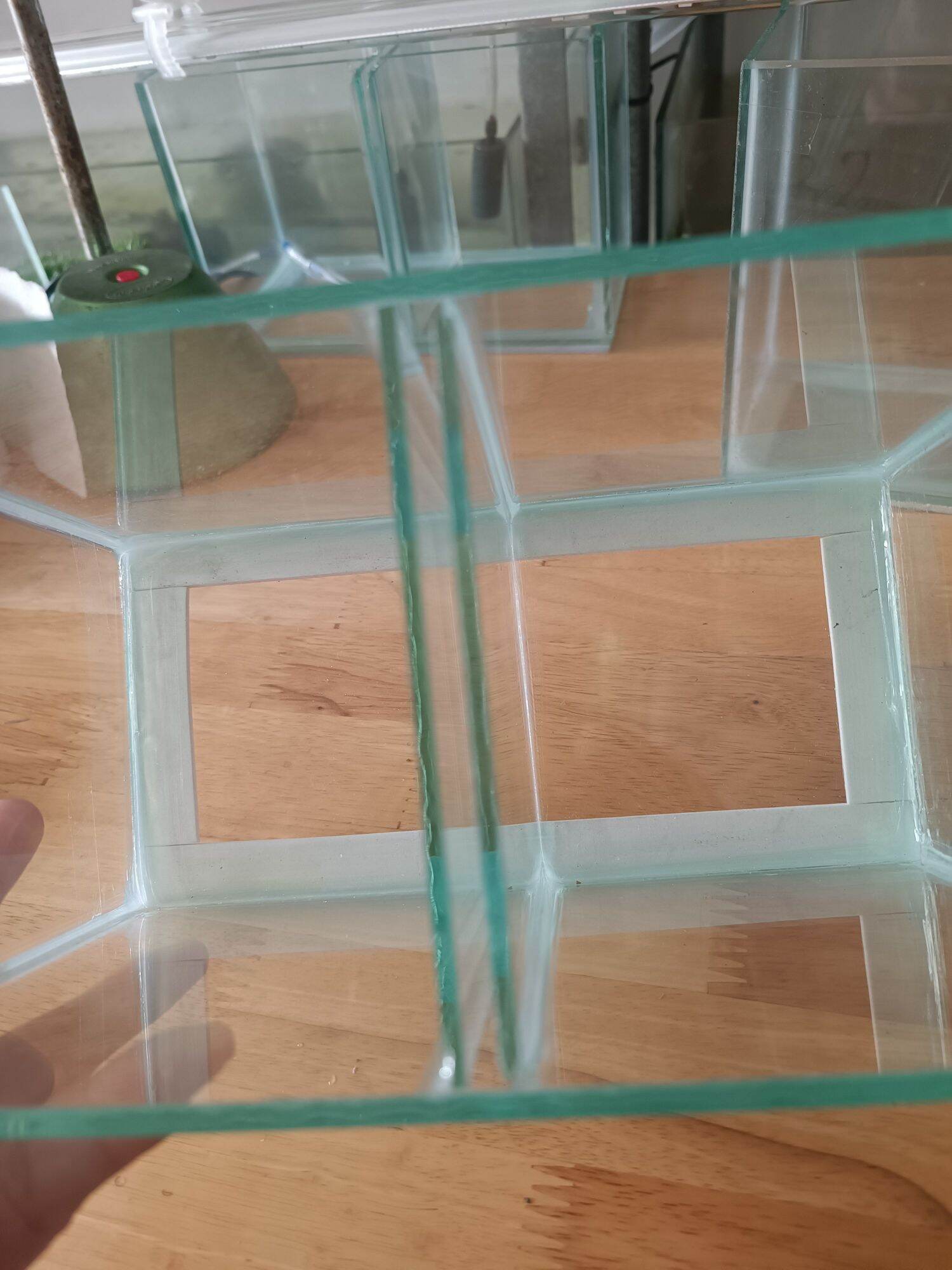 2-Compartment Glass Cabinet