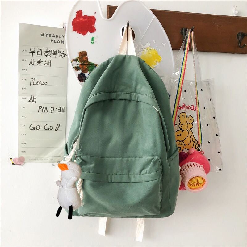 BALO VẢI BỐ TRƠN MANG ĐI HỌC, balo basic chống nước