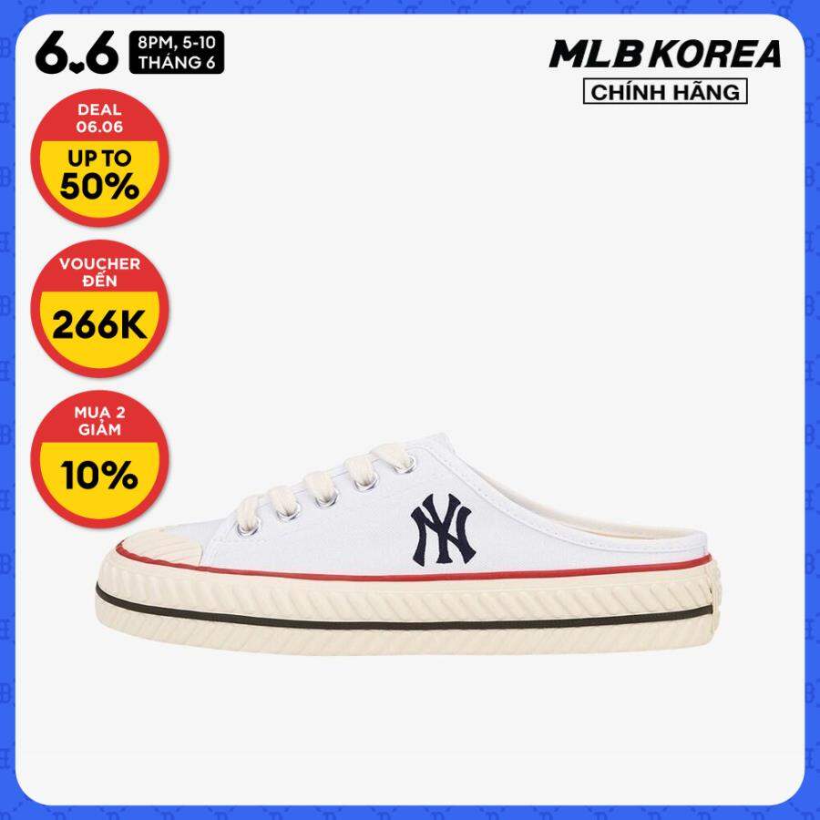 Mlb - giày mule unisex đế bệt playball origin 32shs1111-50w