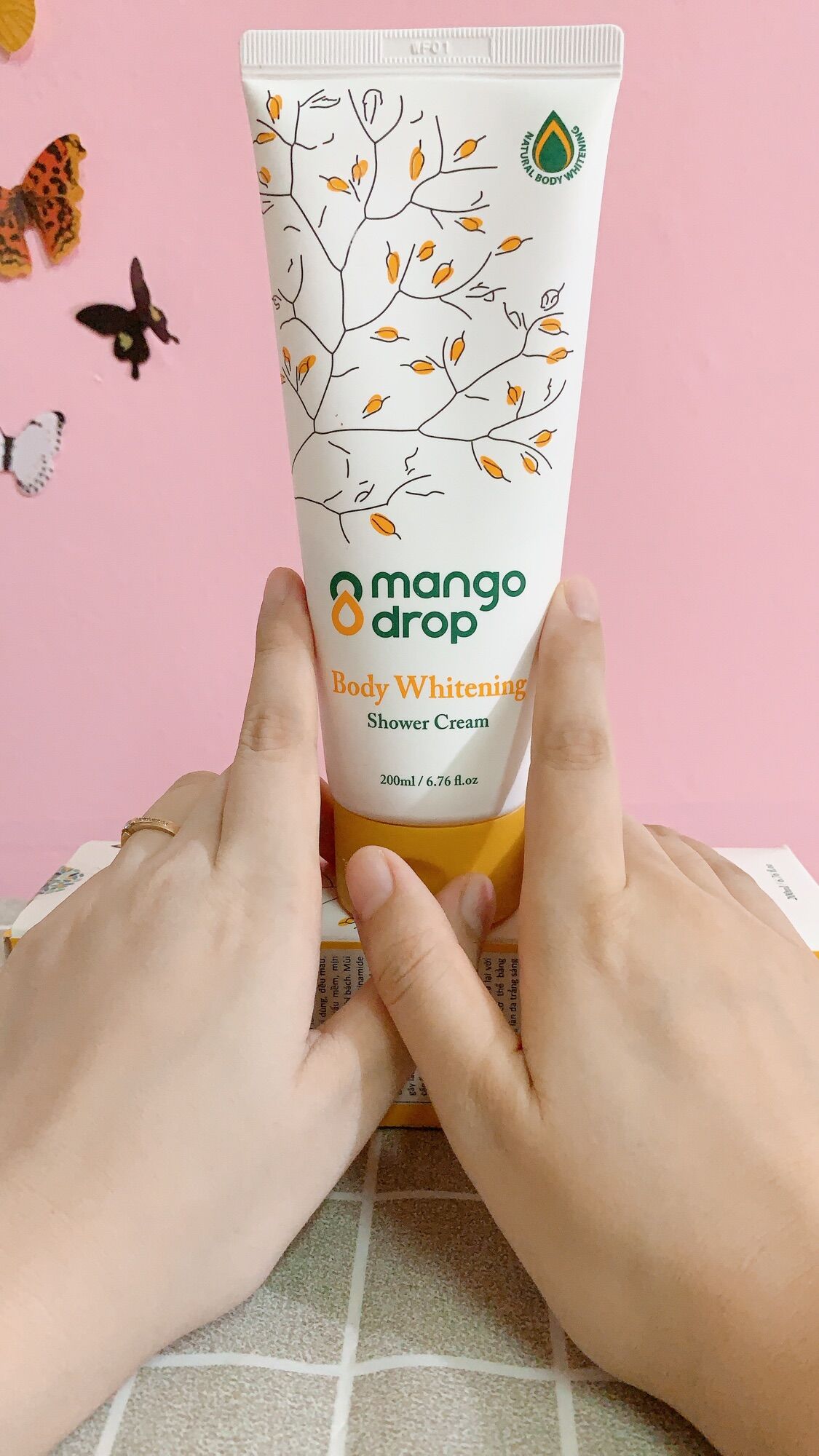 [CHÍNH HÃNG] KEM TẮM TRẮNG NÂNG TONE TỨC THÌ MANGO DROP 200ml