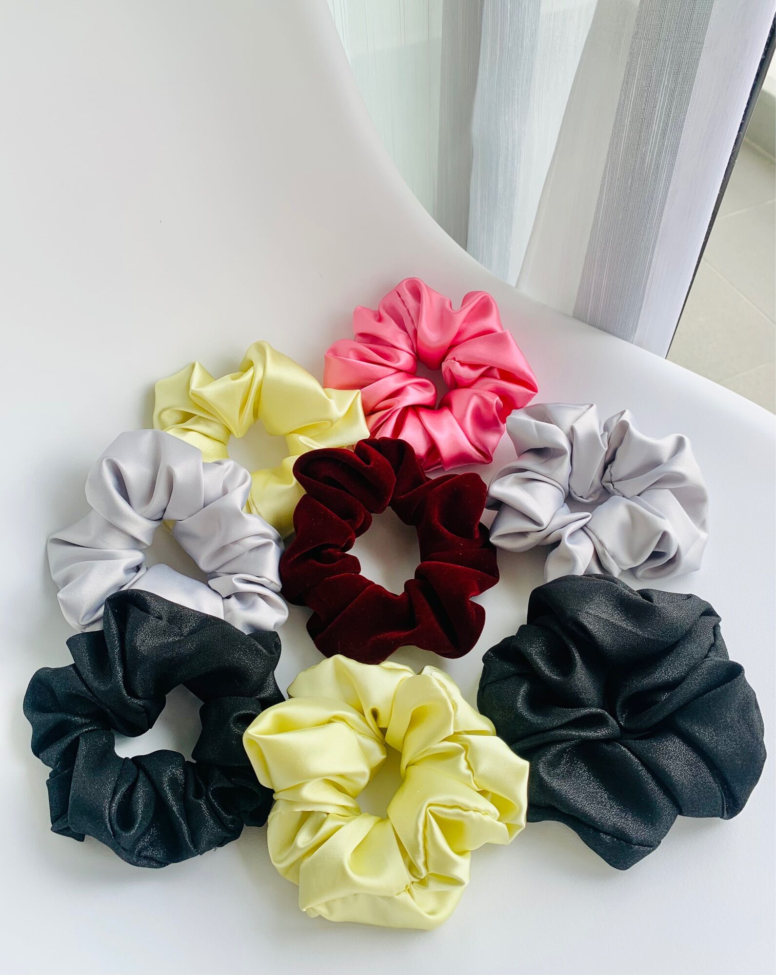 Dây cột tóc- Chun buộc tóc Nhung & Lụa- Crunchies for girls good quality- Satin & Velvet crunchies