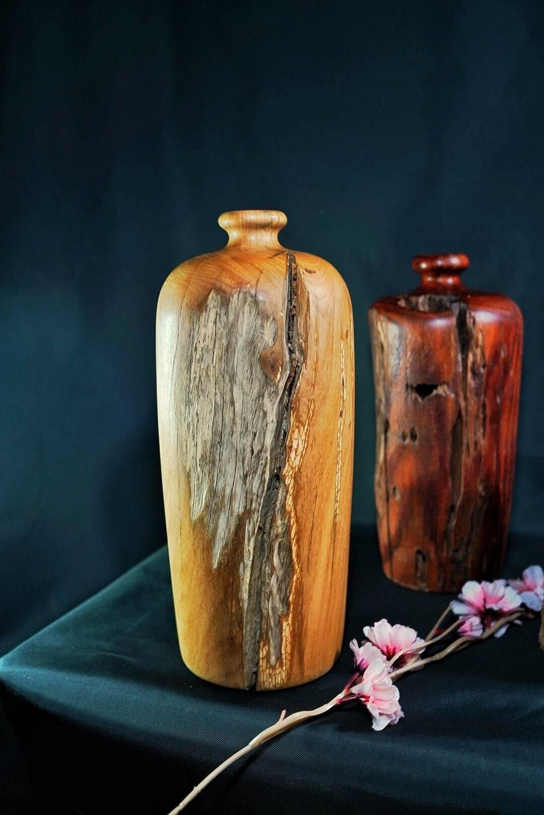 [HCM]Bình hoa gỗ lũa Bình Linh 30*14