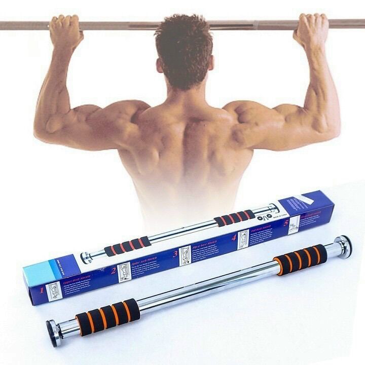 Cây hít xà đơn gắn cửa, tường dài 80-130cm chắc chắn an toàn max 100kg