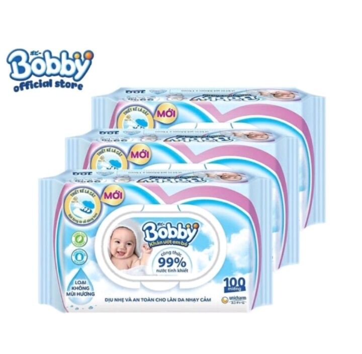 Khăn giấy Bobby không mùi 100 tờ