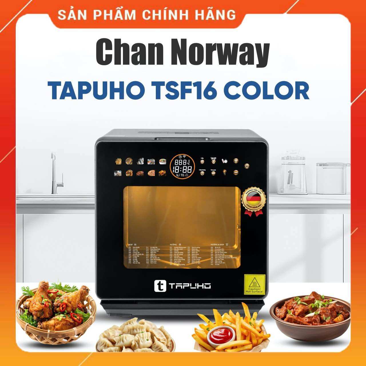 [CHÍNH HÃNG] Nồi Chiên Hơi Nước TAPUHO TSF16 COLOR - Dung Tích 16L - Thương Hiệu Đức 🇩🇪