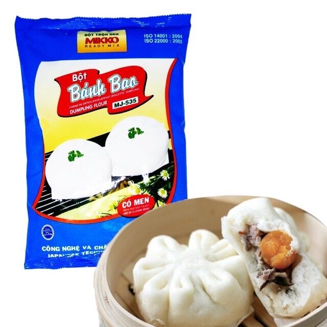 Bột bánh bao mikko chính hãng có men trộn sẵn gói 400g