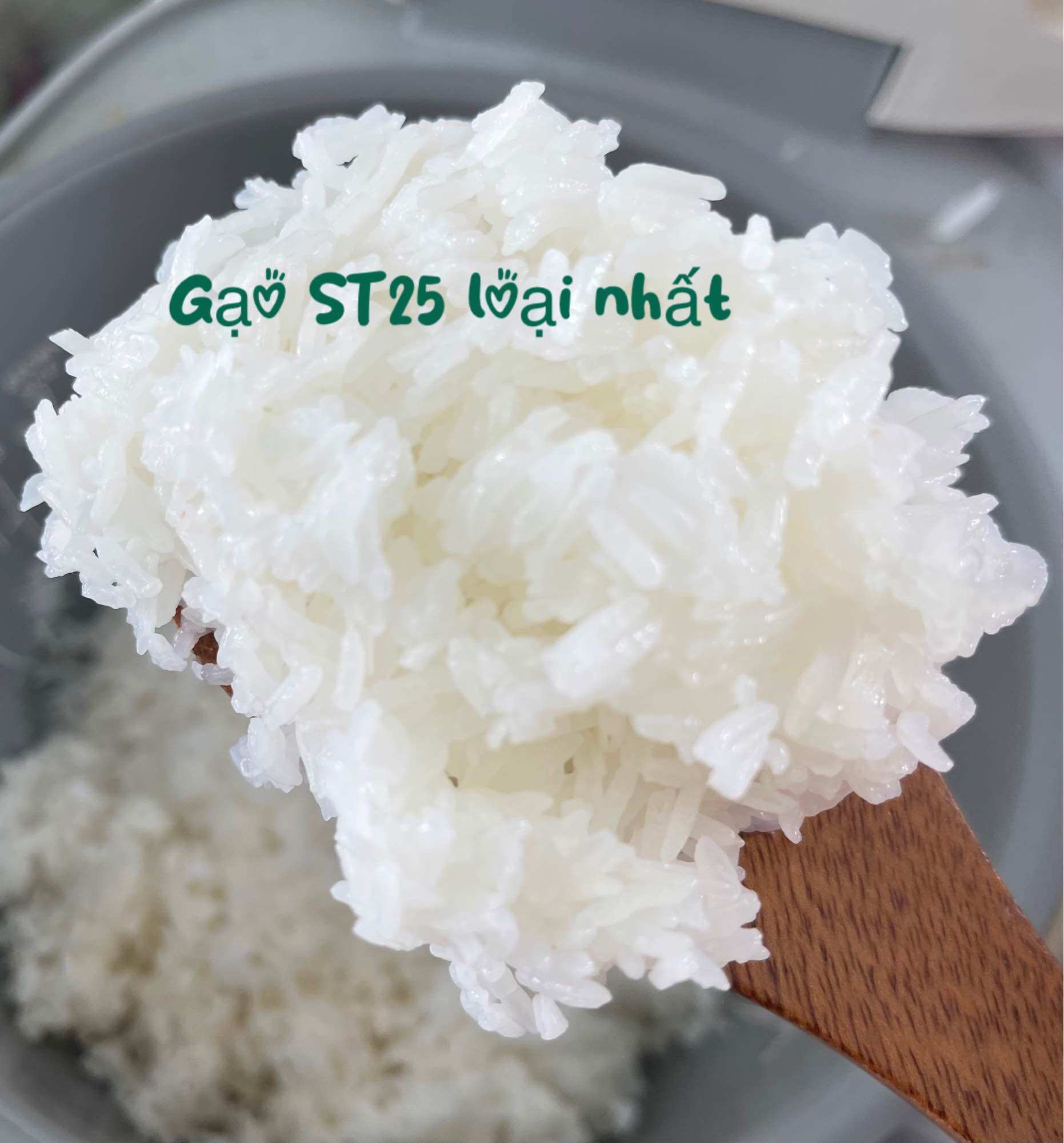 Gạo ST25 loại nhất túi 3kg dẻo thơm ngọt mềm cơm nở ít