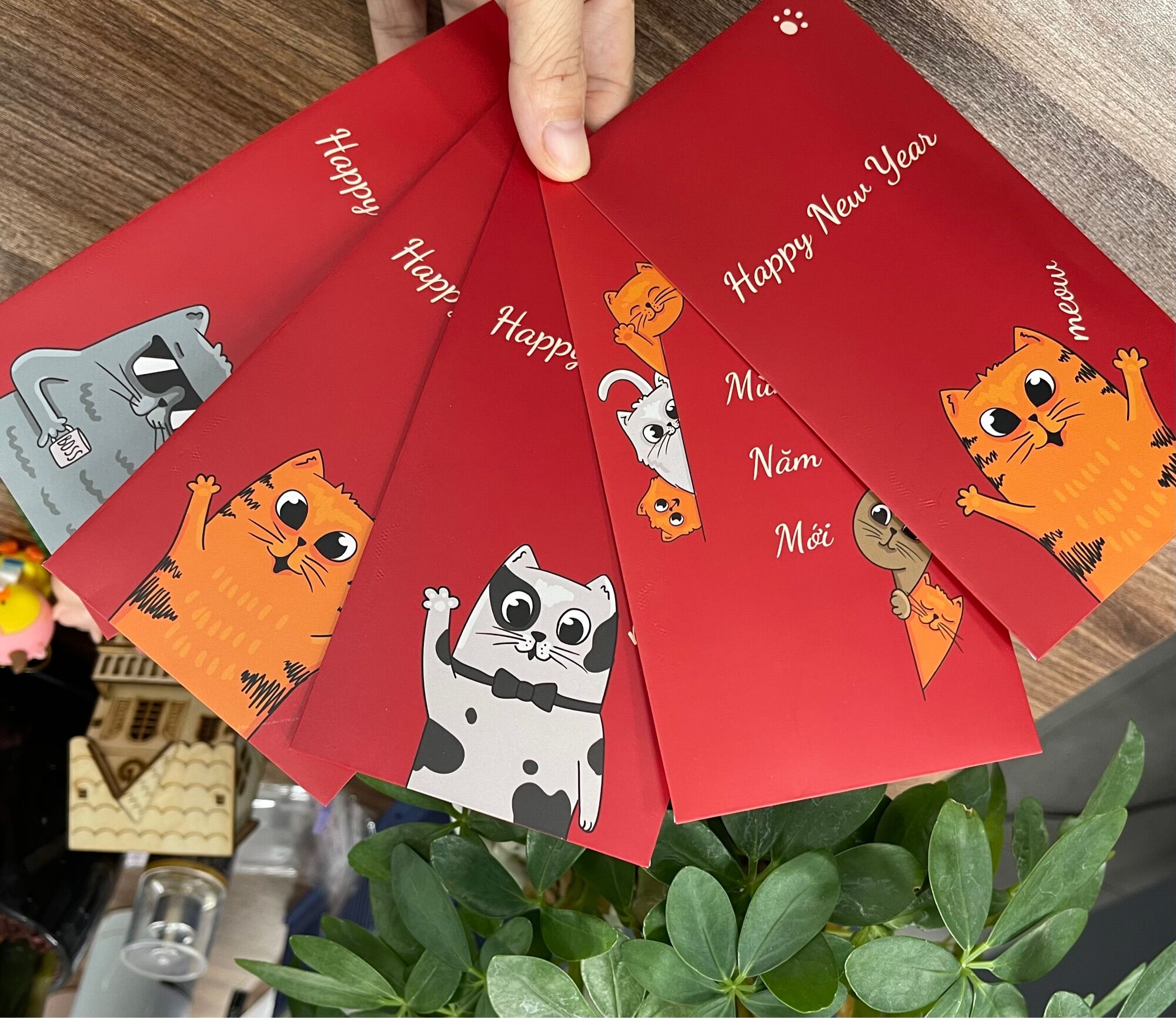 Combo 50 bao lì xì 2023 tết Quý Mão màu đỏ độc lạ hot nhất năm