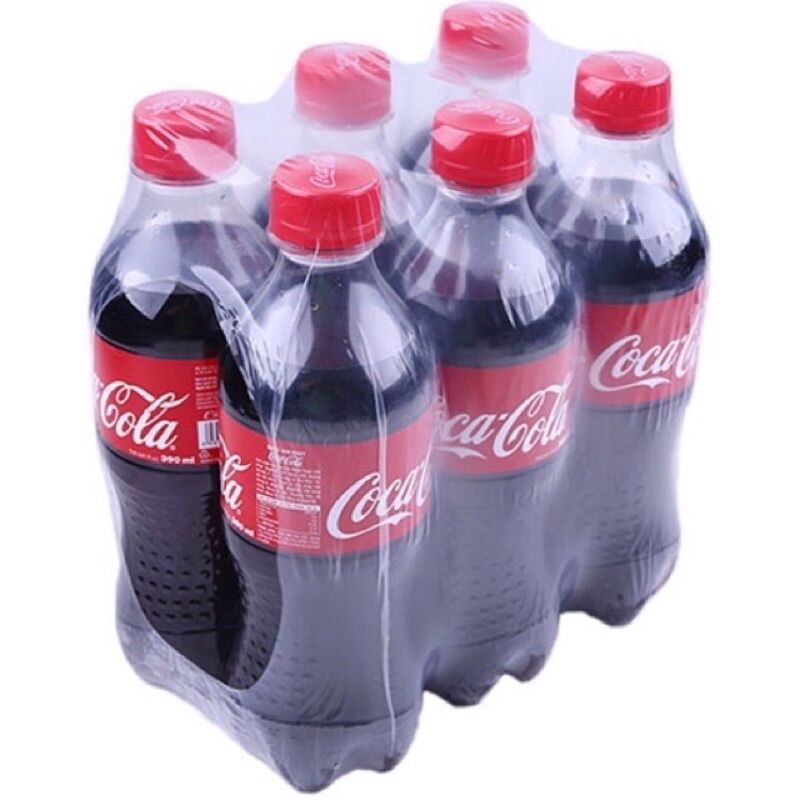 1 Lốc 6 chai nước ngọt có gas coca cola chai 390 ml