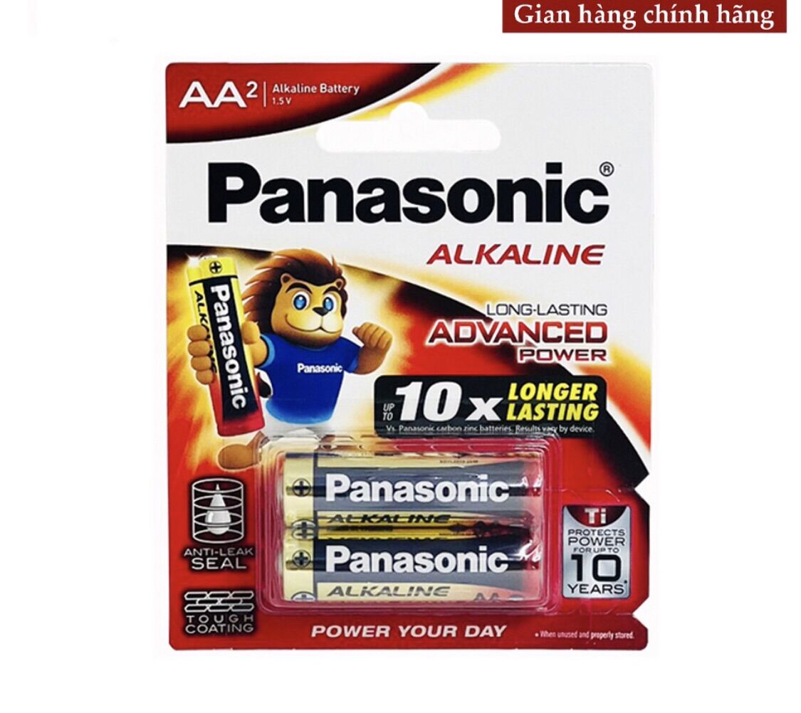 Vỉ 2 Viên Pin Panasonic AA - AAA chính hãng