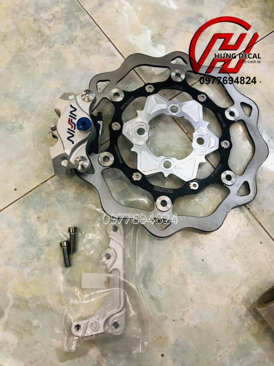 [HCM]Combo dĩa KTM Lòng nhôm cnc heo nissin 2 pis  và pas nhôm