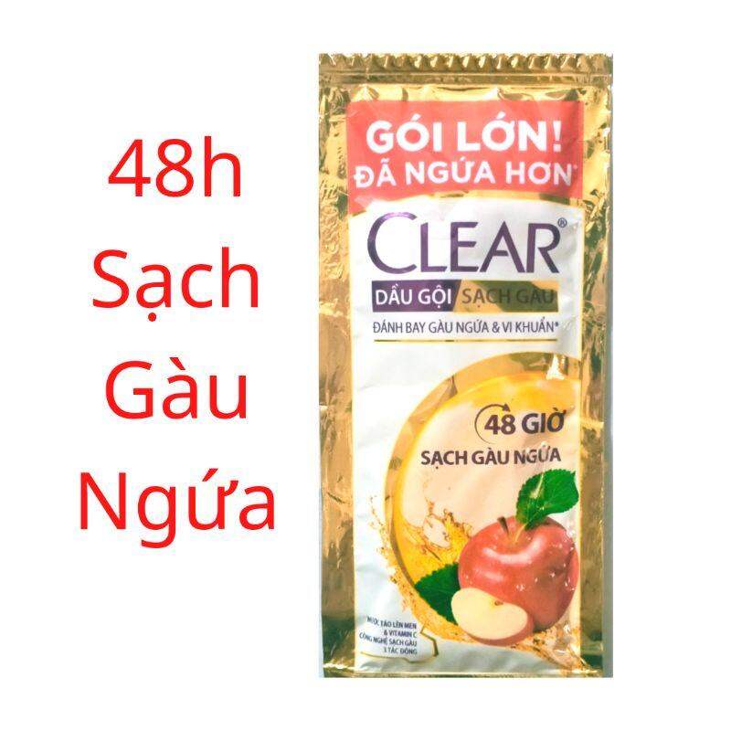 1 dây dầu gội clear táo 48h sạch gầu ngứa 10 gói