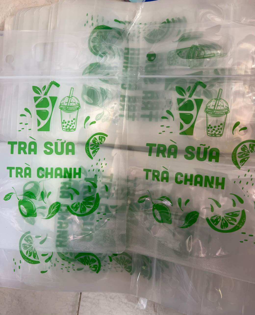 1Kg túi zip đựng trà chanh ( trà sữa) size 15x23